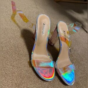 JustFab Holographic Women's Heels